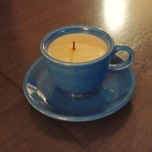 Fiesta teacup soy candle